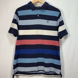 🍡 Polo Ralph Lauren multi striped pique knit cotton polo